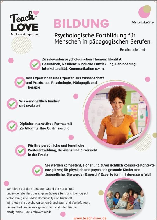 Übersicht der Fortbildung: relevante Themen, Format, wissenschaftliche Fundierung und Zertifikat